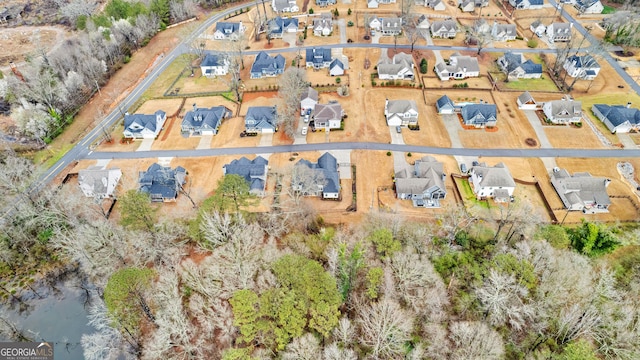 drone / aerial view with a residential view