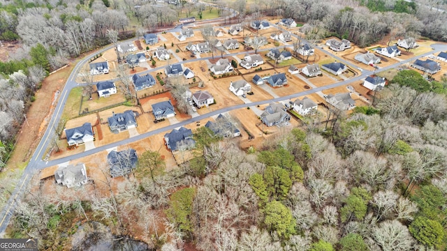 drone / aerial view with a residential view