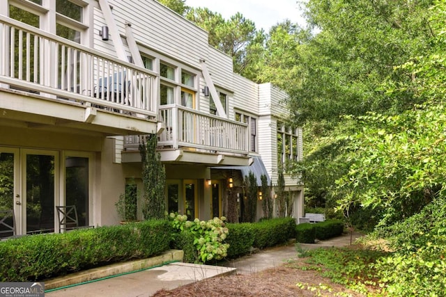 exterior space with a balcony