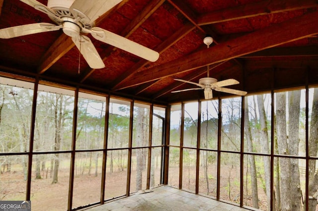 1070 Lexington Ct, Bishop, GA 30621 - unfurnished sunroom with ceiling fan and lofted ceiling