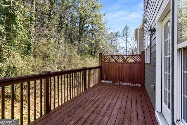 view of wooden terrace