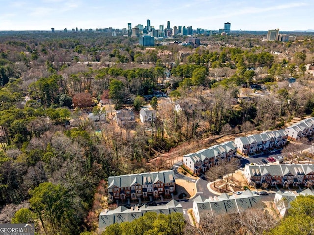 aerial view featuring a view of city