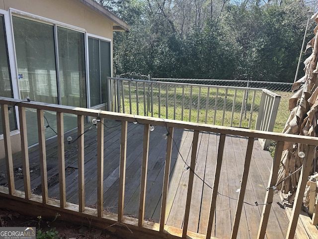 wooden deck with fence