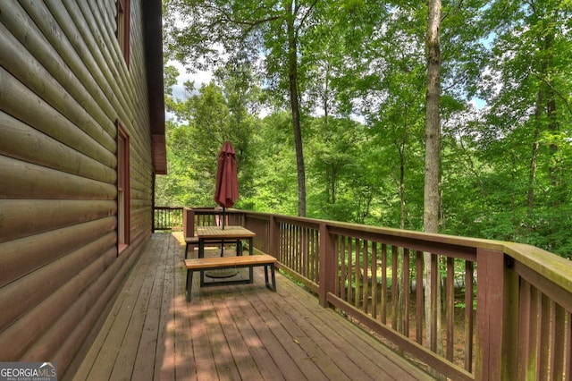 view of wooden terrace