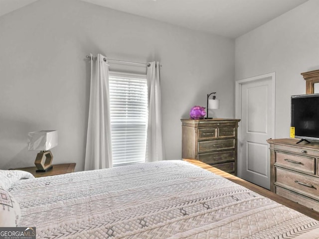 bedroom featuring wood finished floors