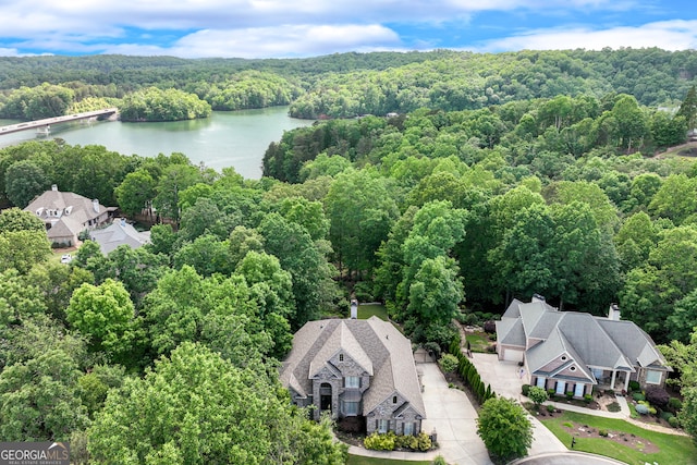 3845 Starboard Pt, Gainesville, GA 30506 - bird's eye view of a forest and a large body of water