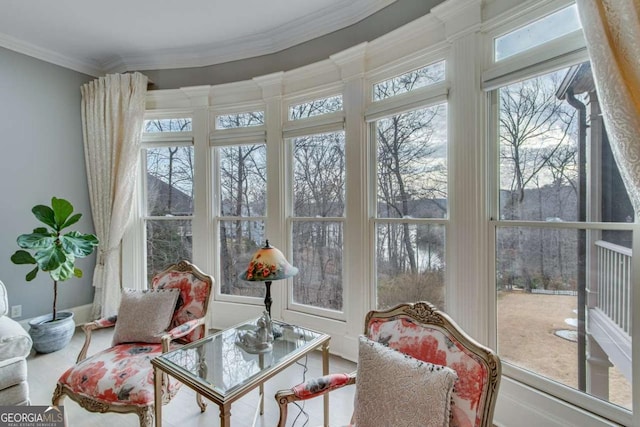 sunroom with a healthy amount of sunlight