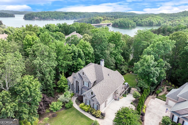 3845 Starboard Pt, Gainesville, GA 30506 - aerial view of a forest and a large body of water
