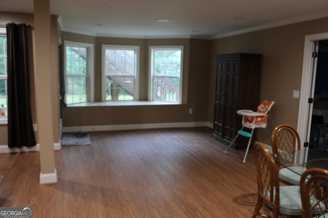 3801 Gold Leaf Ct, Stockbridge, GA 30281 - living room with crown molding and wood finished floors