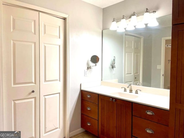 bathroom with vanity