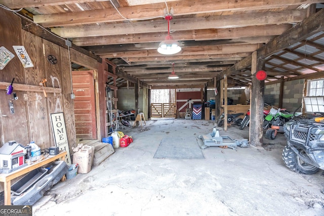 miscellaneous room with plenty of natural light and a garage
