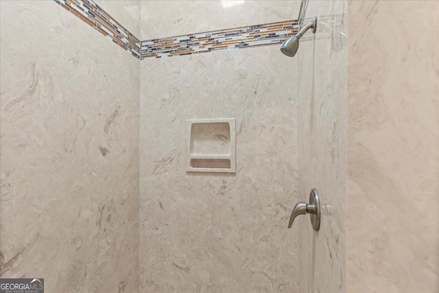 room details with tiled shower