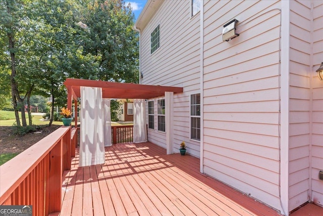 view of wooden terrace