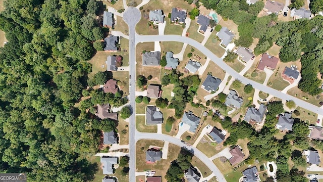 drone / aerial view with a residential view