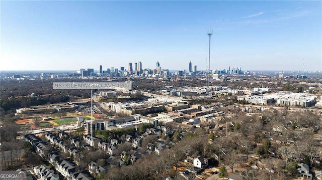 bird's eye view featuring a view of city