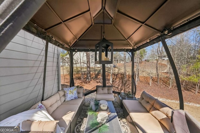 view of patio with outdoor lounge area