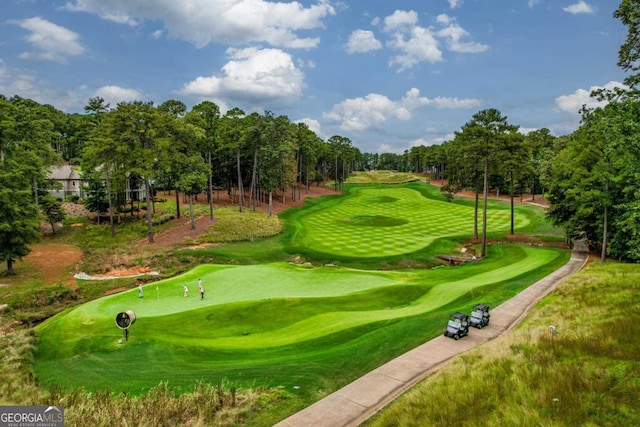 view of property's community featuring golf course view