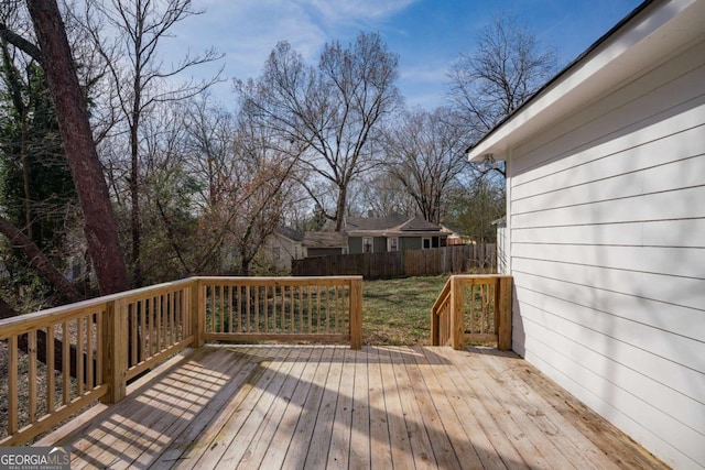 deck with fence