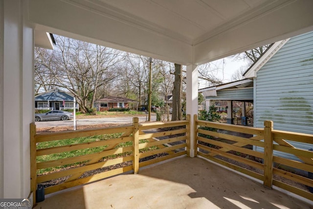 view of patio / terrace with a residential view