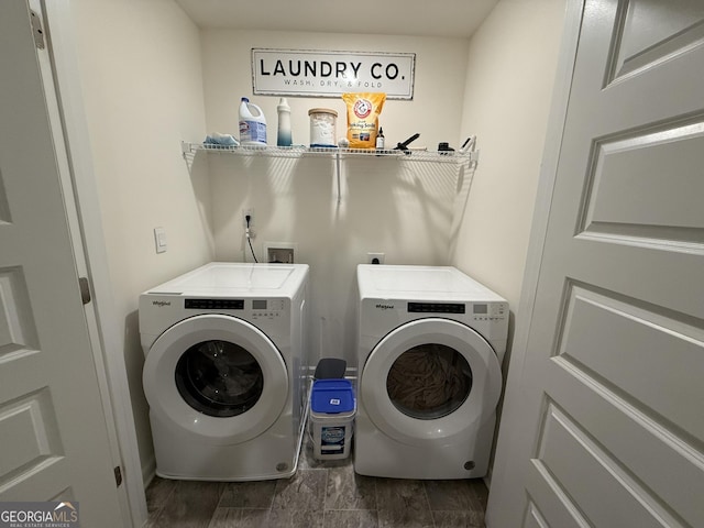 laundry room featuring laundry area and independent washer and dryer