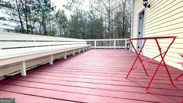 view of wooden terrace