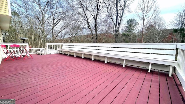 view of wooden deck