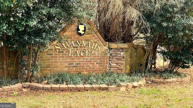 view of community sign