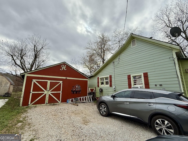 view of barn