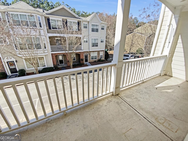 balcony with a residential view