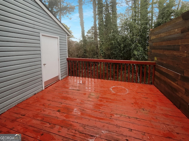 view of wooden terrace