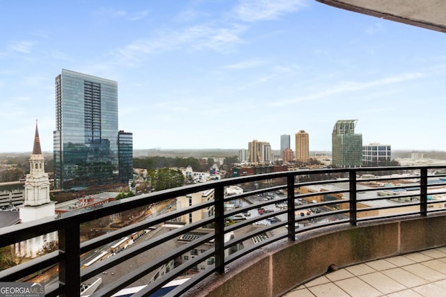 balcony featuring a city view