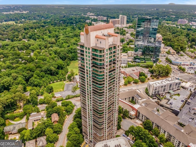 aerial view with a view of city