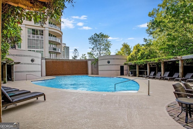 pool featuring a patio