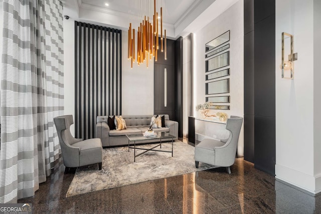 2660 Peachtree Rd NW Unit 14D, Atlanta, GA 30305 - community lobby featuring crown molding and recessed lighting