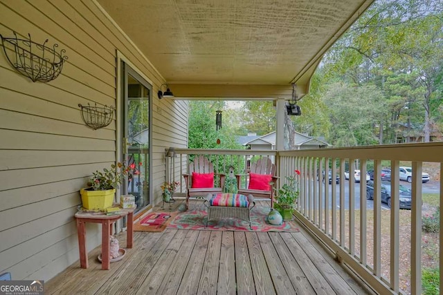 view of wooden terrace