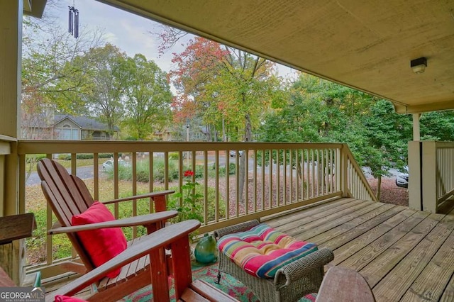 view of wooden deck