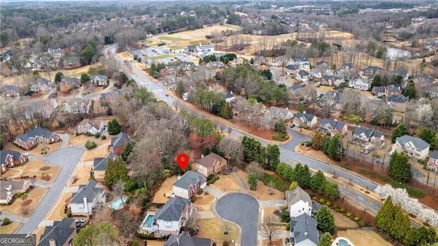 bird's eye view featuring a residential view