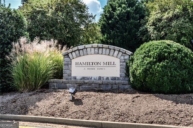 view of community sign