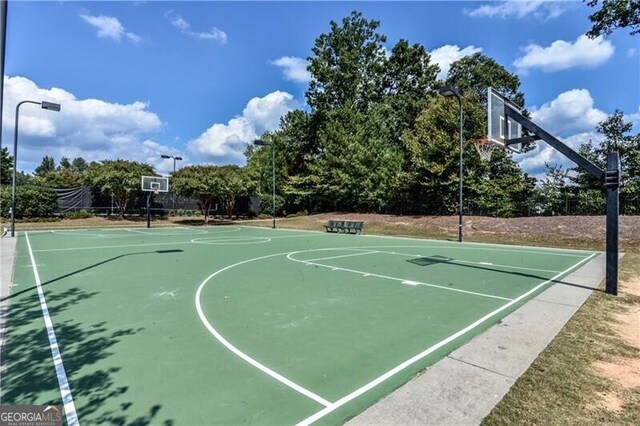view of basketball court featuring community basketball court