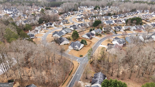 drone / aerial view with a residential view