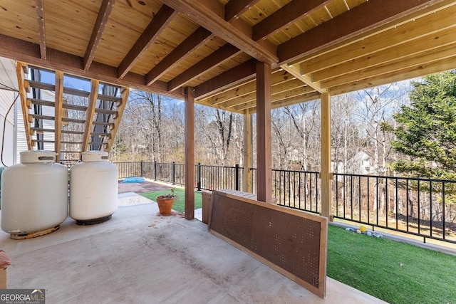 view of patio / terrace with fence