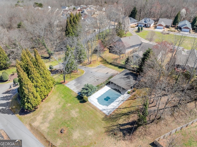 aerial view featuring a residential view