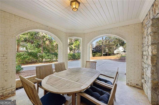 view of patio / terrace featuring outdoor dining space