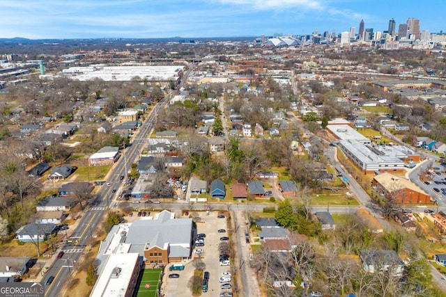 bird's eye view featuring a view of city