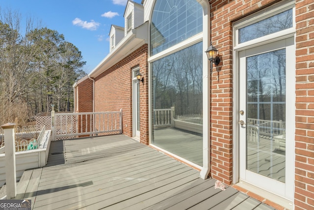 view of wooden deck