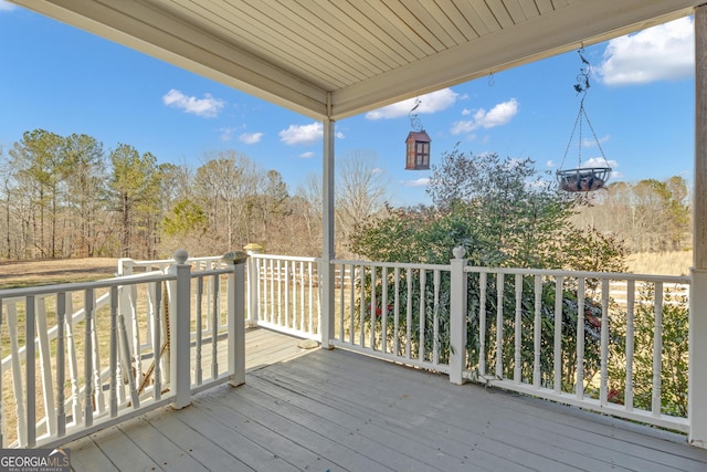 view of wooden deck