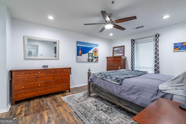 1901 Cumberland Ct SE, Smyrna, GA 30080 - bedroom featuring wood finished floors, recessed lighting, and a ceiling fan
