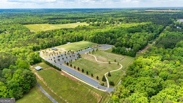 bird's eye view with a view of trees