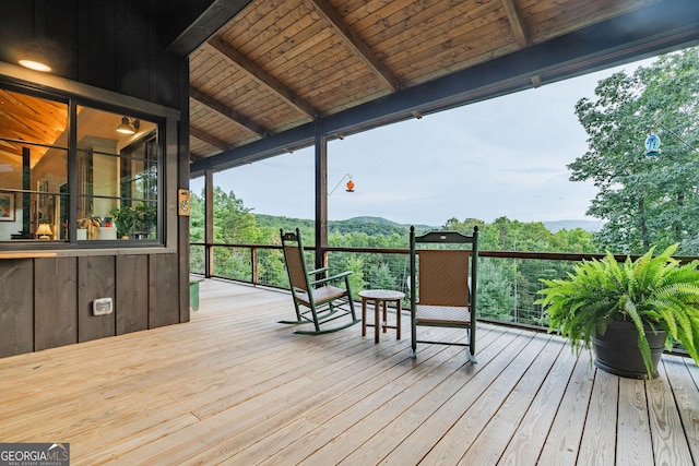 view of wooden terrace