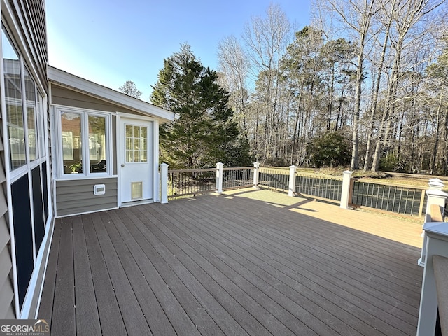 view of wooden deck